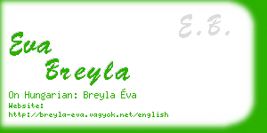 eva breyla business card